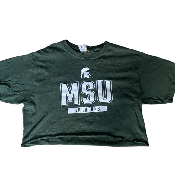 MSU Spartans Green Crop-top - Picture 1 of 3